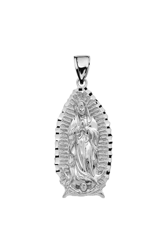 Sterling Silver Virgin Mary Guadalupe Pendant