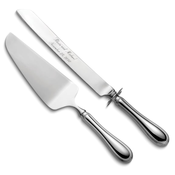 Sterling Silver Wallace Giorgio Hollow Handle Cake Knife and Server Set QGM13607