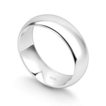 Silver Wedding Band Sterling Silver Ring Plain Stirling Silver - Main Image