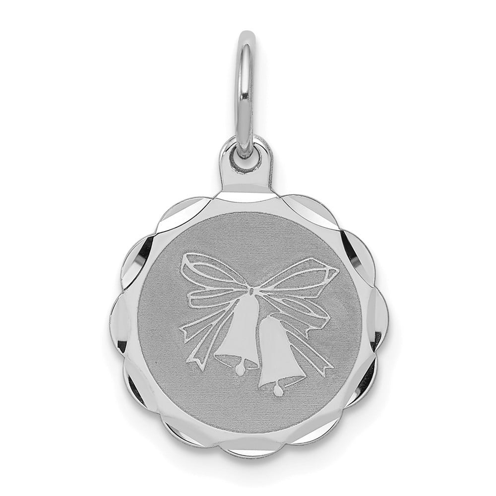 Charme Argent Sterling Cloche De Mariage Mobile - 4,0 G - 3,0 Cm - Vintage