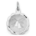thumbnail image 1 of Sterling Silver Wedding Bells Disc Charm, 1 of 2