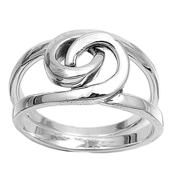 Sterling Silver Wedding & Engagement Ring Knotted Ring 12mm ( Size 4 to 15)