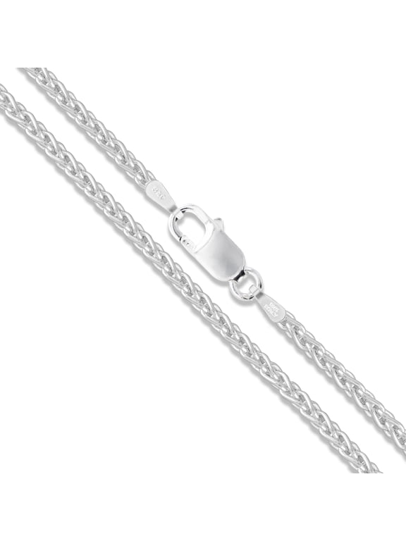 Sterling Silver Wheat Chain 1.1mm Solid 925 Italy Foxtail Spiga Necklace 18" Jewelry Female Unisex