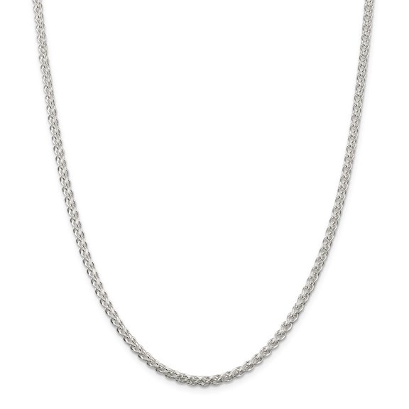 Sterling Silver Wheat Chain - 15.8 Grams - 3mm - 18 Inch - Lobster Claw
