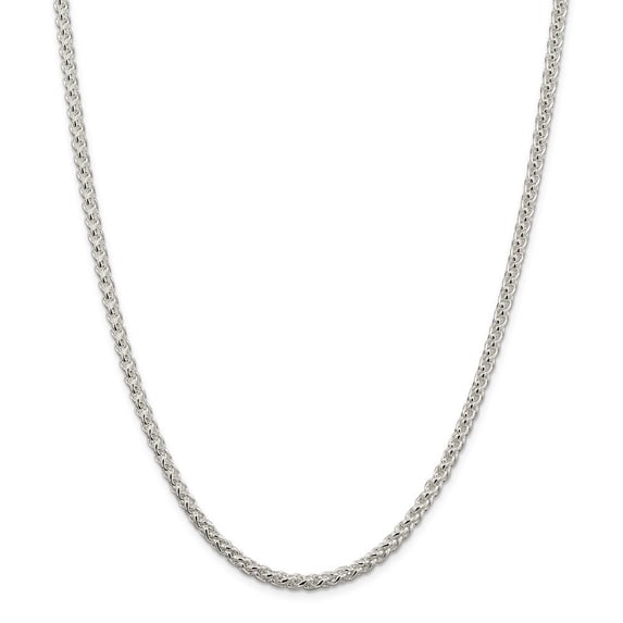 Sterling Silver Wheat Chain - 32.7 Grams - 4mm - 24 Inch - Lobster Claw