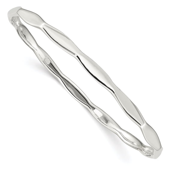 Sterling Silver White Bangle Bracelet