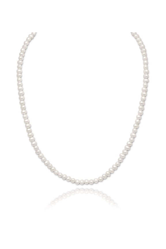 Sterling Silver White Cultured Freshwater Pearl Strand Necklace, 15"