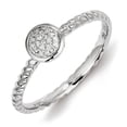 thumbnail image 1 of Sterling Silver Rhodium Plated White Diamond Stackable Ring QR5806, 1 of 5