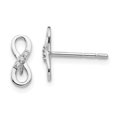 thumbnail image 1 of Sterling Silver White Ice Infinity Diamond Post Earrings, 1 of 1