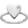 thumbnail image 1 of Sterling Silver White Ice Rhodium-Plated Diamond Heart Ringsize 7 - Jbsp, 1 of 5