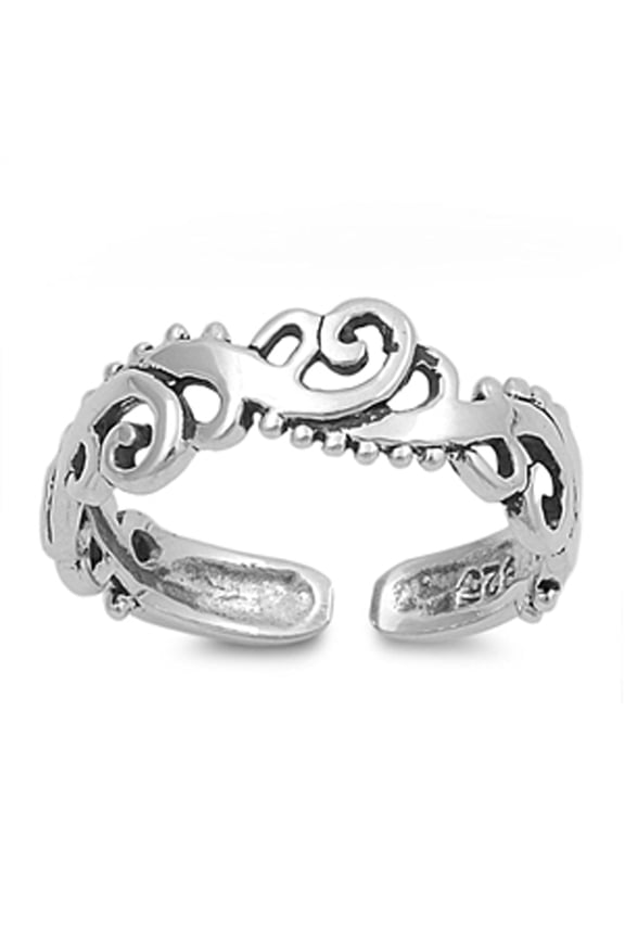 Sterling Silver Wholesale Bali Design Ring Adjustable Midi Band .925 New Jewelry Female Unisex
