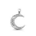 thumbnail image 1 of Sterling Silver Wholesale Celtic Moon Pendant High Polished Charm 925 New Jewelry Female Unisex, 1 of 3