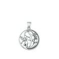 thumbnail image 1 of Sterling Silver Wholesale Man in the Moon & Stars Pendant Celestial Charm 925 Jewelry Female Unisex, 1 of 3