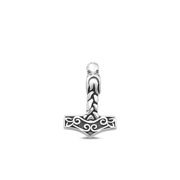 Sterling Silver Wholesale Thor Celtic Hammer Pendant Oxidized Charm .925 New Jewelry Female Unisex