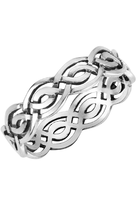 Sterling Silver Wicca Weave Celtic Ring Size 3