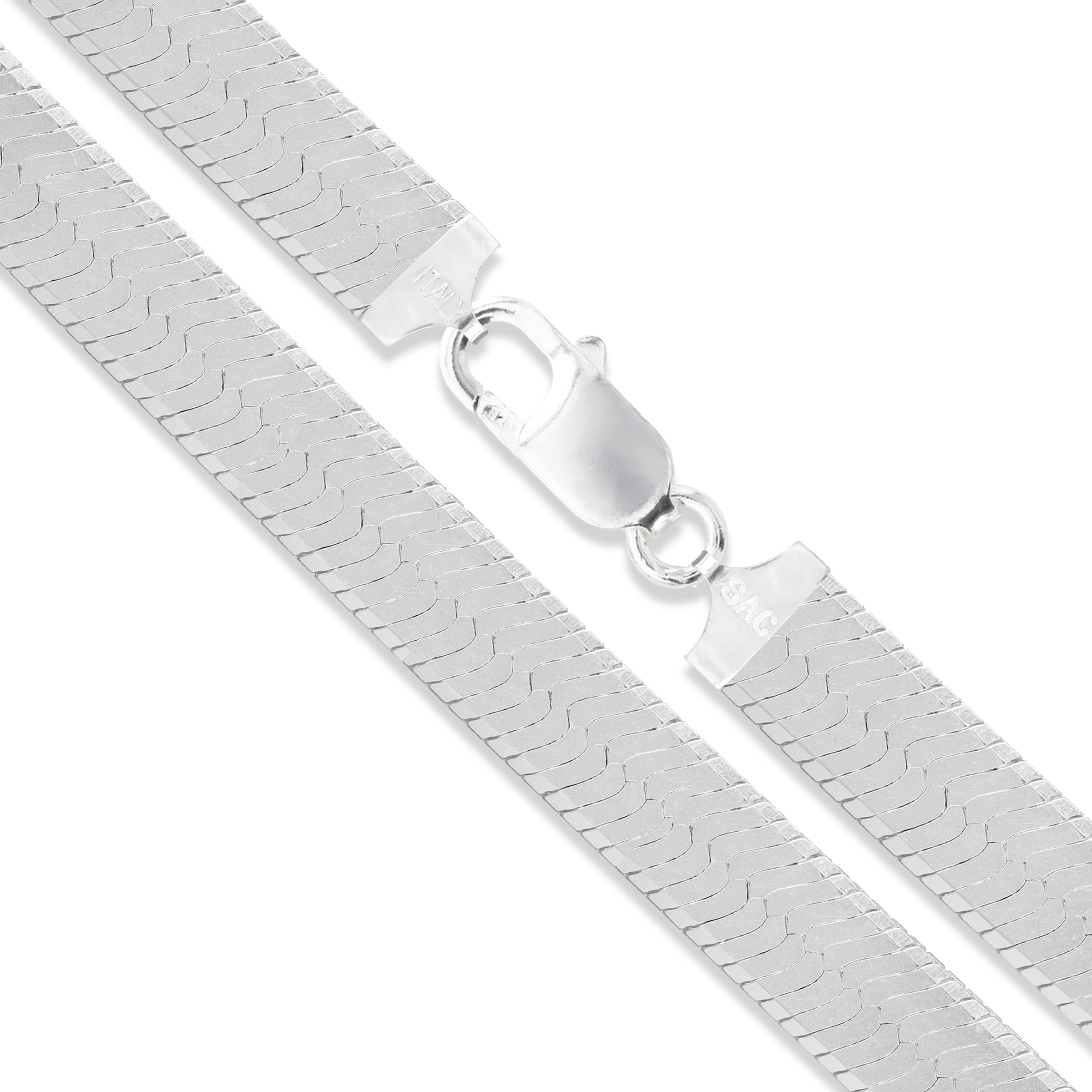Sterling Silver Wide Herringbone Necklace 11.5mm Italy Solid 925 Italian Chain 20" Jewelry Female