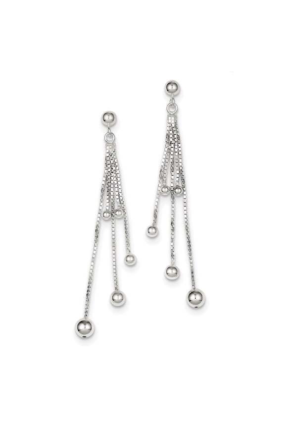 Sterling Silver Wind Chime Dangle Drop Earrings, 58 mm Long