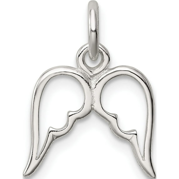 Sterling Silver Wings Pendant (13 X 13) Made In Thailand qc7381