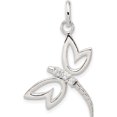 thumbnail image 1 of Sterling Silver With Cz Dragonfly Pendant (32 X 19) Made In India qc7566, 1 of 5