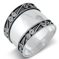thumbnail image 1 of Sterling Silver Women's Bali Rope Ring Wide 925 Band Swirl Jewelry Female Male Unisex Size 12, 1 of 4