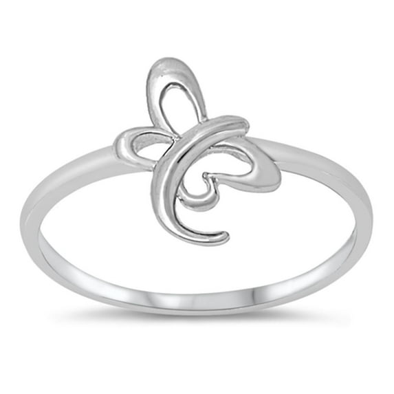 Sterling Silver Women's Butterfly Ring 925 Band 13mm Jewelry Female Male Unisex Size 8