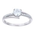 thumbnail image 1 of Sterling Silver Women's Cubic-Zirconia Bridal Anniversary Engagement Wedding Ring Size 6, 1 of 1