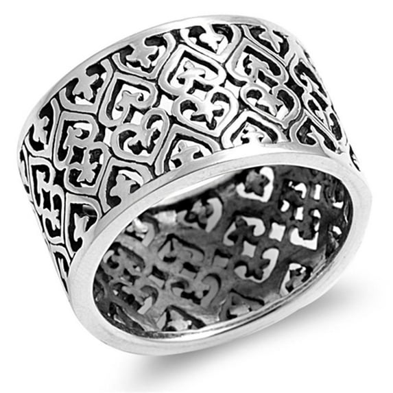 Sterling Silver Women's Heart Ring Wholesale Band 925 Jewelry Female Male Unisex Size 10