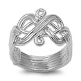 thumbnail image 1 of Sterling Silver Women's Infinity Knot Heavy Ring Band 925 Jewelry Female Male Unisex Size 10, 1 of 4