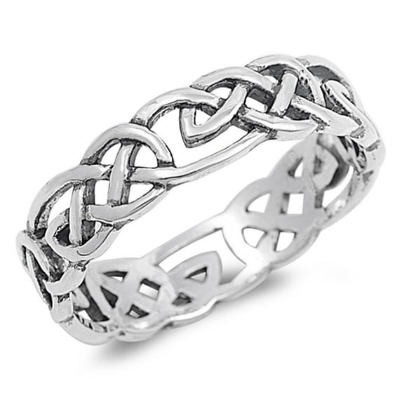 Sterling Silver Women's Men's Celtic Knot Infinity Ring Band 925 Jewelry Female Male Unisex Size 11