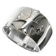 thumbnail image 1 of Sterling Silver Women's Men's Cross Ring 925 Band 12mm Jewelry Female Male Unisex Size 6, 1 of 4