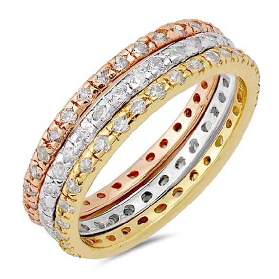 Sterling Silver Women's Stackable Eternity Rings Pure 925 Band 2mm Jewelry Female Male Unisex Size 7