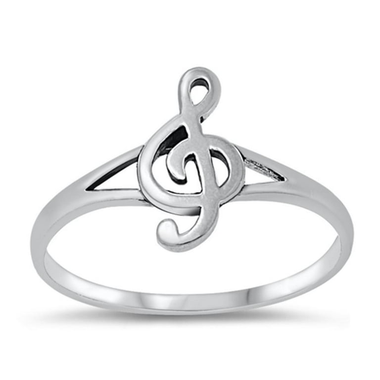 Treble Clef Bracelet Sterling Silver