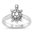 thumbnail image 1 of Sterling Silver Women's Turtle Ring Wholesale Pure 925 Band 14mm Jewelry Female Male Unisex Size 10, 1 of 4