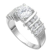 Sterling Silver Womens White CZ Ring Wholesale Engagement 925 Band Jewelry Female Size 10