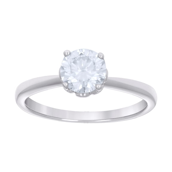 Sterling Silver Womens 1.06 Cttw Moissanite Solitaire Bridal Anniversary Engagement Wedding Ring 8