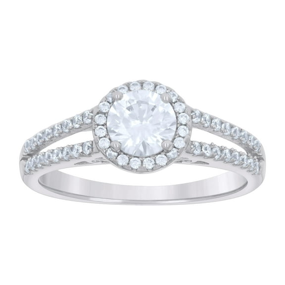 Sterling Silver Womens 1.30 Cttw Moissanite Bridal Anniversary Engagement Wedding Ring 6