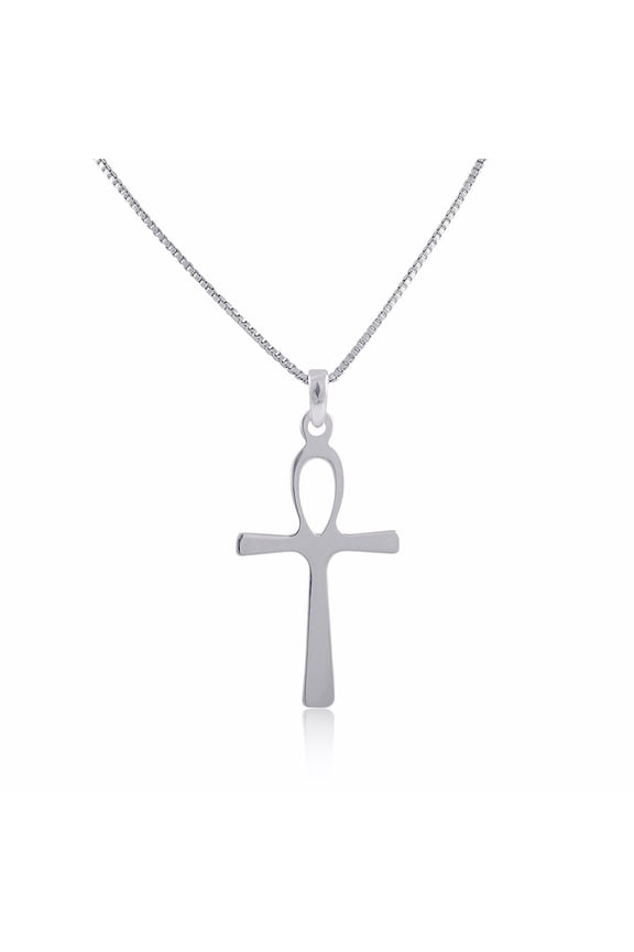 Sterling Silver Womens Ankh Egyptian Cross Necklace Gifts For Women Teens Mom