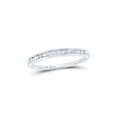 thumbnail image 1 of Sterling Silver Womens Baguette Diamond Wedding Anniversary Band Ring 1/6 Cttw, 1 of 4