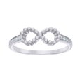 thumbnail image 1 of Sterling Silver Womens Cubic-Zirconia Love Infinity Bridal Anniversary Wedding Engagement Band Ring Size 5, 1 of 1