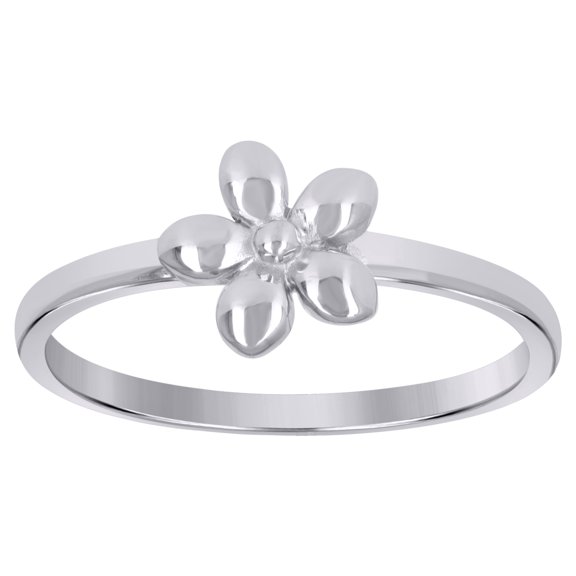 Sterling Silver Womens Flower Fashion Bridal Anniversary Wedding Engagement Band Ring Size 5