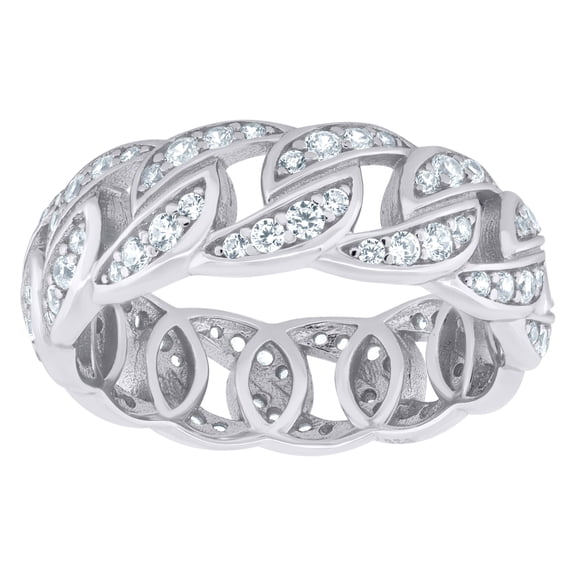Sterling Silver Womens Moissanite 1.21 Cttw Fashion Bridal Anniversary Wedding Engagement Band Ring Size 8