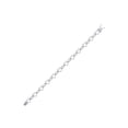 thumbnail image 1 of Sterling Silver Womens Round Diamond Heart Outline Link Bracelet 1/12 Cttw, 1 of 1
