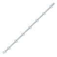 thumbnail image 1 of Sterling Silver Womens Round Diamond Heart Tennis Bracelet 1/2 Cttw, 1 of 2