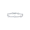 thumbnail image 1 of Sterling Silver Womens Round Diamond Heart Tennis Bracelet 1/2 Cttw, 1 of 2