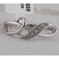 thumbnail image 1 of Sterling Silver Womens Round Diamond Twist Fashion Band Ring .03 Cttw, 1 of 4