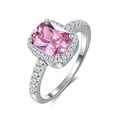 thumbnail image 1 of Sterling Silver Womens Square Zircon Ring: Simple Geometric Design, 925 Silver with Seiko Craftsmanship, Perfect for Festivals, 1 of 1
