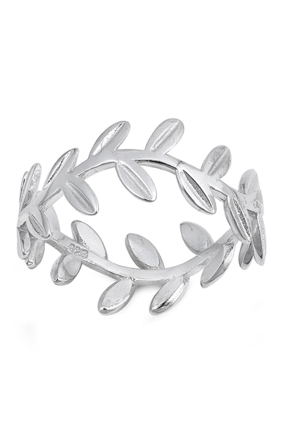 Sterling Silver Wraparound Leaves Ring