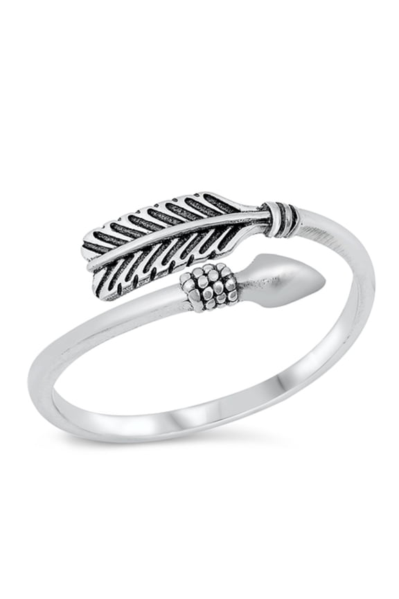 Sterling Silver Wrapped Around Arrow Ring Size 9