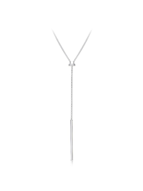 Sterling Silver Y Shape Adjustable Necklace 30 Inches