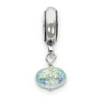 thumbnail image 1 of Sterling Silver Yellow Dichroic Glass Dangle Bead - Polished, 1 of 1
